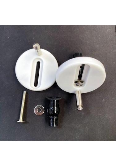 Trendooze Homyl Duvara Monte Klozet Kapağı, Gümüş Menteşe Bağlantı Gümüş