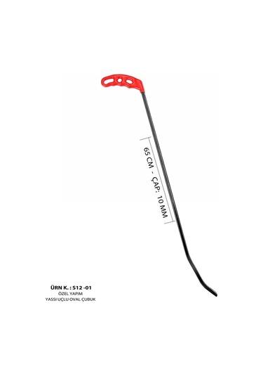 2'li Özel Yapım Yassı Uçlu Boyasız Göçük Düzeltme Çubuk Seti, Pdr Çubuk Seti - S12-set