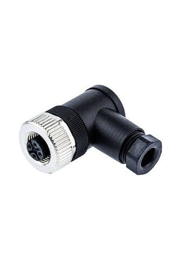 Zhong M12pg-4d ,m12/4-pin Açılı Dişi Soket