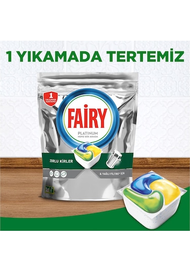 Fairy Platinum Limon Kokulu Bulaşık Makinesi Deterjanı 125 Tablet