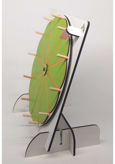 Esmay Eğitici Çarkıfelek Oyunu Yazılıp Silinebilir Çarkı Felek Çarkıfelek Turuncu Çizgili Yeşilbölü