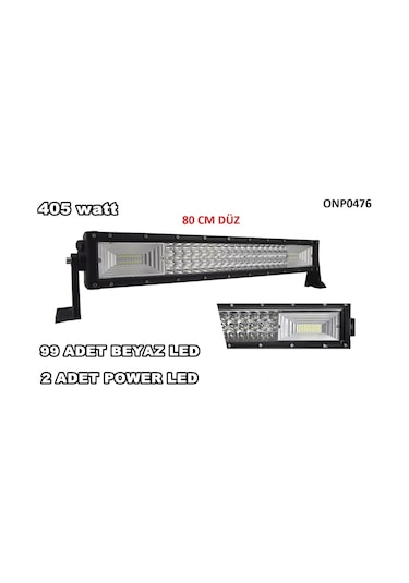 Off Road Led Bar Power Ledli Düz Model 3 Sıra 80 Cm 99 Led 405W (448345208)