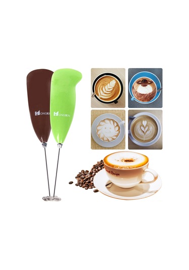 Yunboo Kahve Süt Köpükleyici Elektrikli, Latte/cappuccino İçin Güçlü Motor, Ergonomik Tutuş, Çelik Kaplama Kahverengi