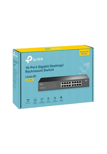Tp-link Ls1016g 16-port Gigabit Portlu, Metal Kasalı, Qos Özelli