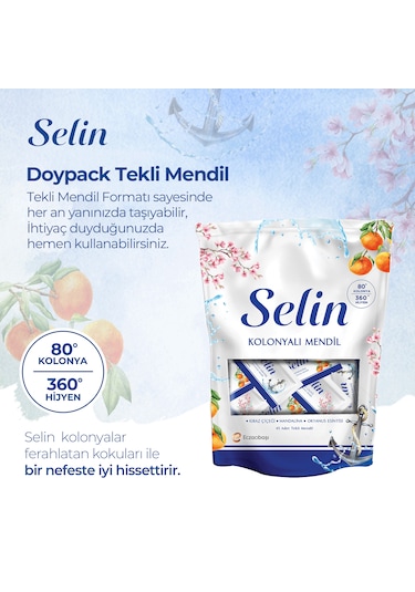 Selin Kolonyalı Mendil - 90 Adet