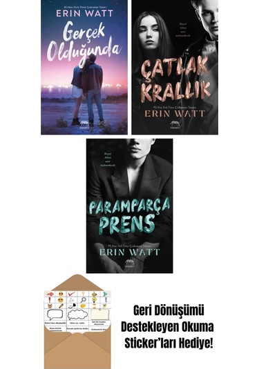 Gerçek Olduğunda + Düşmüş Vâris Royal Serisi 5. Kitap + Çarpık Saray Royal Serisi 3. Kitap
