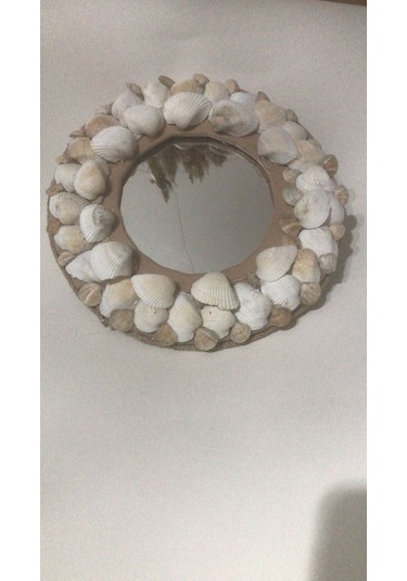 Deniz Kabuğu Ayna Ahşap