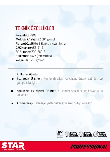 Bitkisel Gliserin Doğal Ve Çok Amaçlı Nemlendirici 1 KG