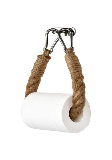 Yeni Kenevir Halat Tuvalet Kağıdı Mutfak Duvar Asılı Kağıt Tutucu Tuvalet Kenevir Halat Rulo Kağıt Tutucu El Yapımı Retro Raf