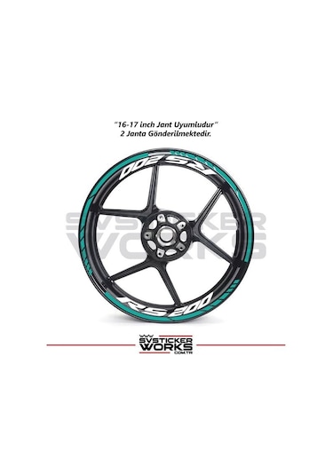 Bajaj Rs200 Jant Sticker Dış Ve İç Set Sticker Jant Şeridi Turkuaz 16860442