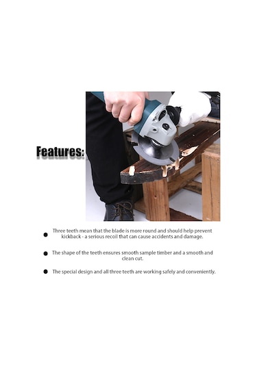 Reedark 115mm 3 Dişli Yüksek Performanslı Dairesel Testere Diski - Ahşap, Plastik Ve Pvc Kesim İçin