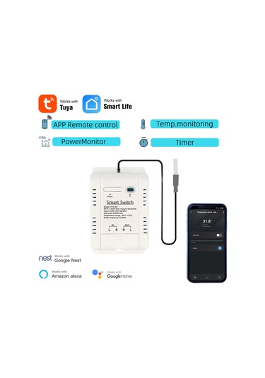 Tuya Wifi Akıllı Enerji Devre Kesici Anahtarı Gerçek E25636-16a-2
