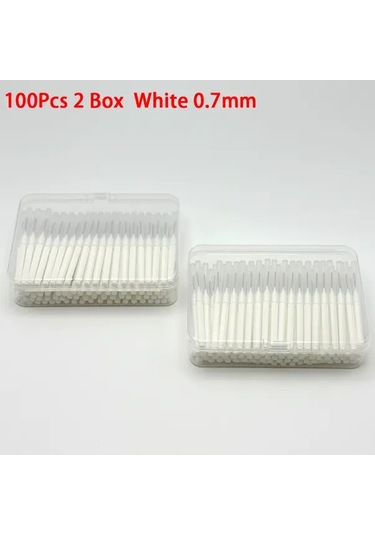 Willowhaven 200 Adet Beyaz 0.7mm Yumuşak Nylon Diş Arası Fırçası - Diş Teli Bakımı Ve Ağız Hijyeni