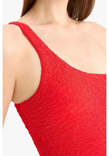 Defacto Regular Fit Gofre Dokulu Tek Omuz Mayo-fall İn Love E2575ax25smrd197 Kırmızı Defacto Regular Fit Gofre Dokulu Tek Omuz Mayo-fall İn Love E2575ax25smrd197 Kırmızı