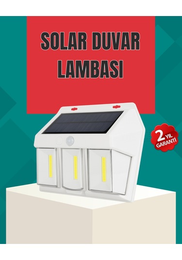 Dış Mekan Solar Duvar Lambası 120 Hareket Algılama, 3 Işık Mod