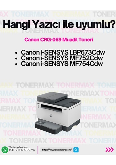 Canon Crg-069 Uyumlu Toner Sarı- Çipli / 5094c002 /lbp673cdw /mf752cdw /mf754cdw