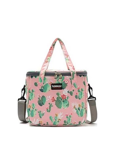 Novahub Tekrar Kullanılabilir Yalıtımlı Termal Çanta, Sevimli Öğle Yemeği Kutusu, Yetişkin Kadınlar İçin, İş Ofis, Açık Hava, Piknik, Plaj, Mangal, Kaktüs Tasarımı Çok Renkli