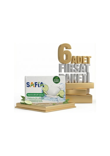 Safia Salatalık Nemlendirici Sabun 6x90 Gr