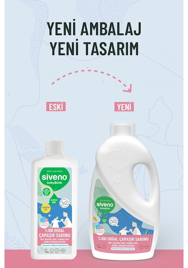 Siveno Baby Doğal Çamaşır Sabunu 1000 ml 2 Adet