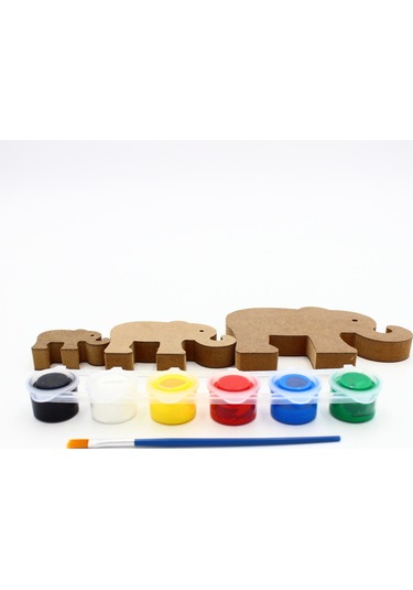 Na Neşeli Ahşap Ahşap Fil Figürü 3 Lü Takım 15cm 10cm 6cm Ahşap Boyama Ürünü.boyama Etkinliği.okul Öncesi Model 3lüfilboyalı