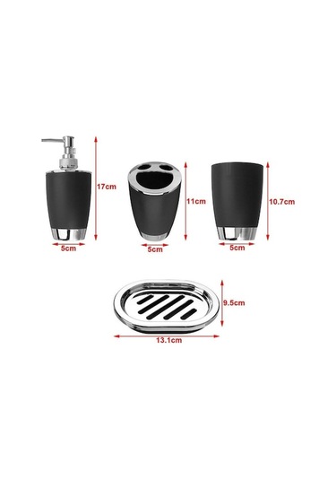 Novahub Mavi 4 Adet/takım Banyo Seti Otel Tuvalet Malzemeleri Kaplama Dayanıklı Fırçalama Banyo Malzemeleri Mavi Mavi