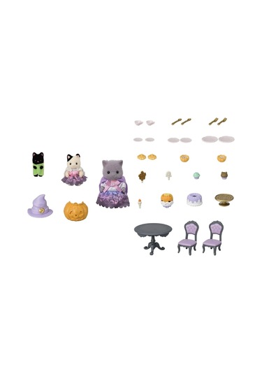 Sylvanian Families Cadılar Bayramı Sürpriz Parti Seti İran Kedisi Kız Smokinli Kedi Bebek Gece Kedi