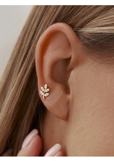 Zoloto Russkih Labret Ve Helix Piercingi 925 Ayar Gümüş Altın Kaplamalı 141393195 Altın