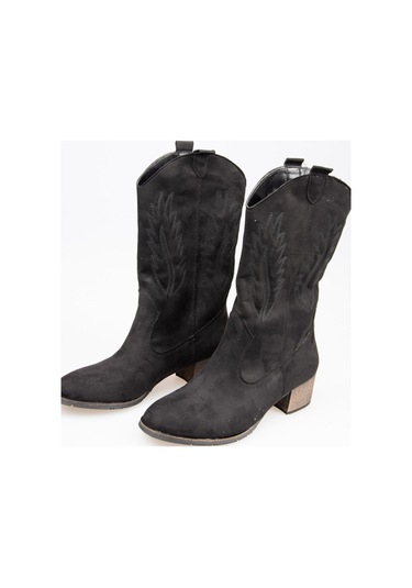Fox Shoes Siyah Süet Kadın Bot E267730002