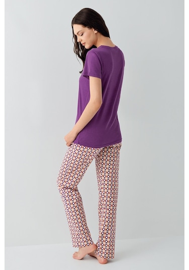 Arnetta Kadın Mor Pijama Takımı Ar3561-s-v1 Mor