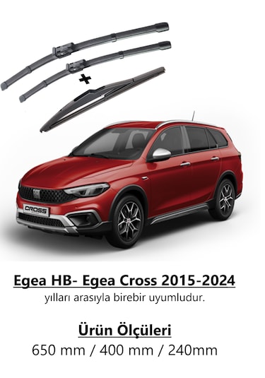 Fiat Egea Hb- Egea Cross 2015-2024 Ön Ve Arka Silecek Takımı