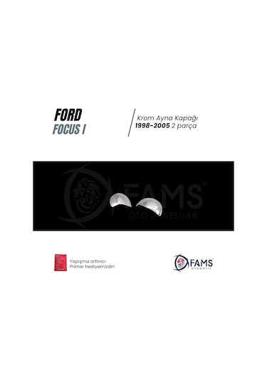 Ford Focus 1 Krom Ayna Kapağı 2 Prç. 1998-2005 P. Çelik
