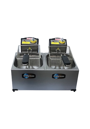 Armeka 5+5 L 6000 W Endüstriyel Elektrikli Fritöz