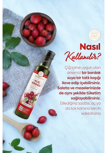 Zühre Ana Alıç Sirkesi Doğal Fermantasyon Hawthorn Vinegar 500 ML