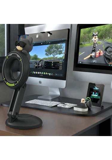 Gateesat Siyah Dodo Köpek Araç Telefon Tutucu Manyetik Navigasyon Standı Ayarlanabilir