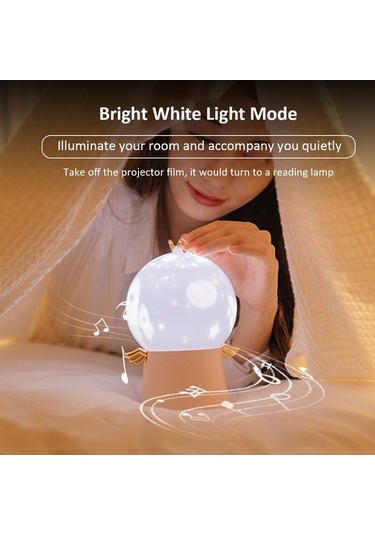 360 Dönen Led Gece Lambası: Romantik Müzik Kutusu İle Rahatlatıcı Yatak Odası Aydınlatması Diğer Diğer