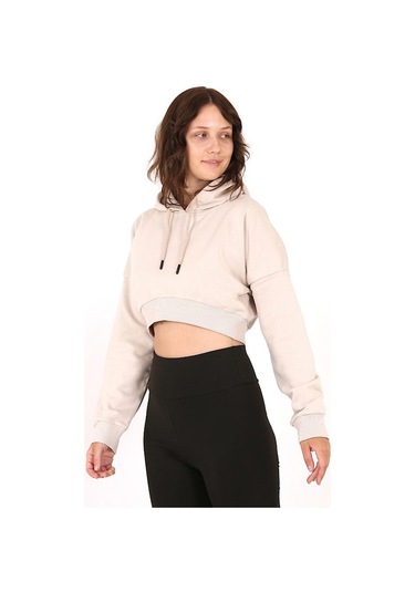 Scorp Storm Crop Kapüşonlu Sweatshirt Bej