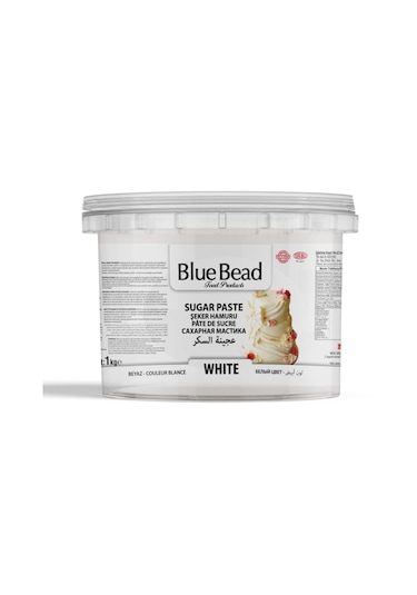 Blue Bead Şeker Hamuru 1kg Beyaz Diğer
