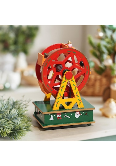 Suntek Yılbaşı Müzik Kutusu Tekerlek Masaüstü Kırmızı