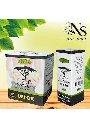 Nursima Acacia Akasya Gamı Çayı 60'lı + Akasya Gamı Şurubu 125 ML