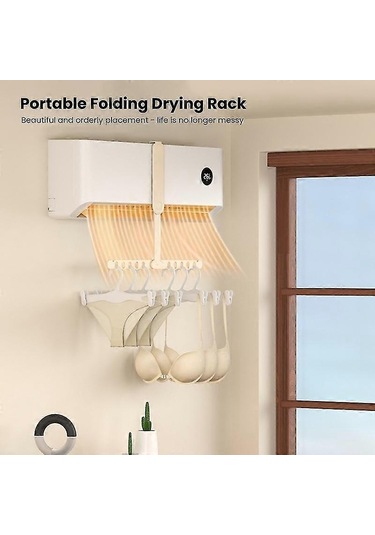 Ganzhoushop Giysi Askılığı Duvara Monte Katlanır Giysi Askısı Yerden Tasarruf Sağlayan Çamaşır Kurutma Askısı Ev İç Mekan Tr Ygwlgreen Çok Renkli