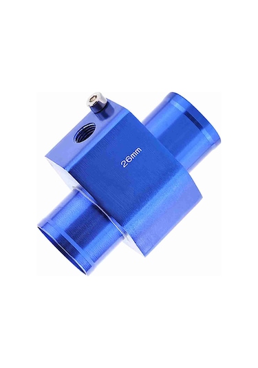 Kosona Araçlar İçin Su Sıcaklığı Ölçer Bağlantı Borusu 28mm - Mavi, Anodize Metal, Aşırı Isınmayı Engeller, Evrensel Uyumlu