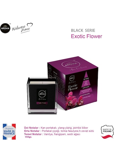 Aroma Home Black Series Kokulu Mum Exotic Flower 155 G