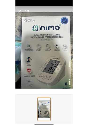 Kol Tansiyon Aleti Nimo Ld-527 Koldan Ölçer Konuşan Pilli Dijital