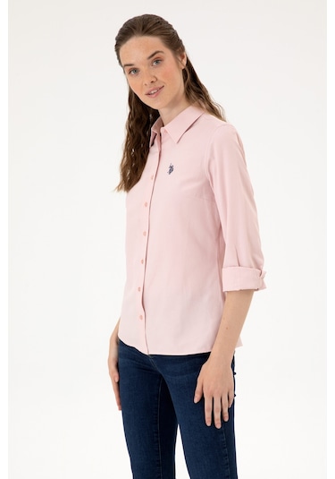 U.s. Polo Assn. Kadın Pudra Gömlek Basic 50316711-vr042 Pudra