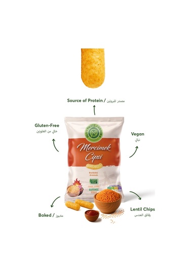 Barbekü Soslu Mercimek Cipsi 60 G X 3 Paket Glütensiz & Vegan