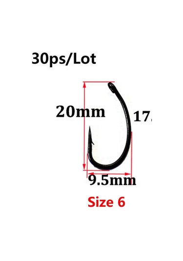100 Adet Teflon Kaplı Eğri Saplı Sazan Kancaları Dikenli Ağır Dövme Kimyasal Olarak Bilenmiş Sazan Balıkçılık Kanca Mat Siyah Kanca Noktası 6