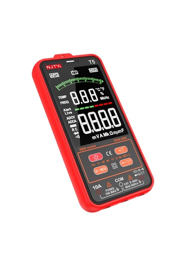 Njty T5 6000 Sayım True Rms Evrensel Siyah Dijital Multimetre