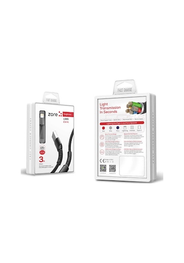 Hasır Kırılmaya Dayanıklı 3M Ls65 Lightning Usb Kablo