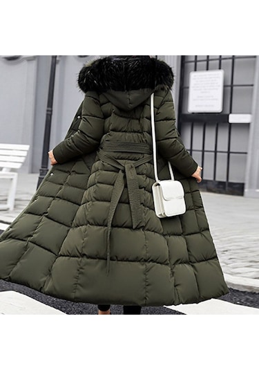 Barbora Günlük Kışlık Tam Boy Şişme Kadın Mont Bt180Haki1