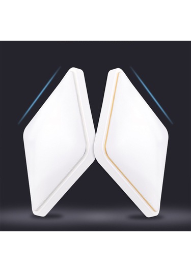 Xindoker 24w Beyaz Işık Led Tavan Lambası, Akrilik Kasa, Gümüş Çizgili Kare, 30x30cm, 220v, Enerji Tasarruflu, Mutfak/balkon/oda Için Aydınlatma Gümüş